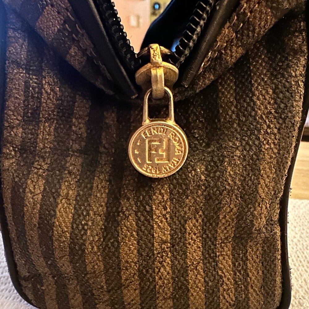 PRELOVED:  FENDI MINI DINNER BAG. Penguin Stripe. - Picture 8 of 17